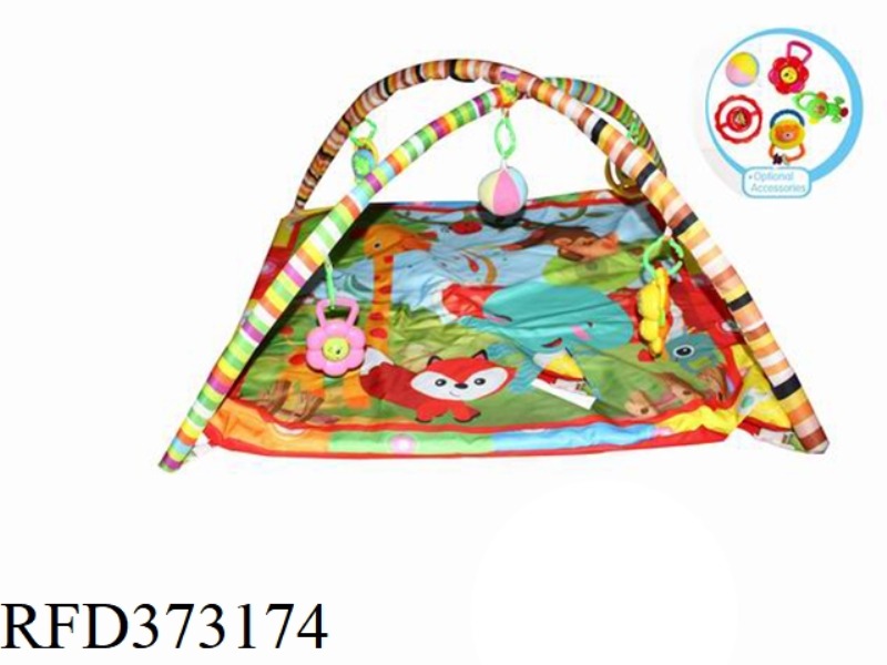 BABY PLAY BLANKET CARPET FITNESS RACK-ELEPHANT