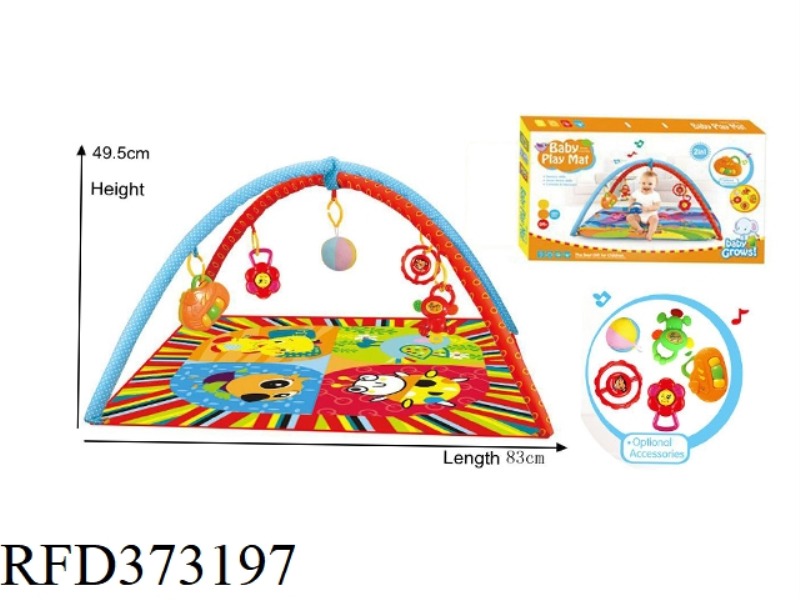 BABY FITNESS FRAME GAME BLANKET (STRIPED) WITH MUSIC