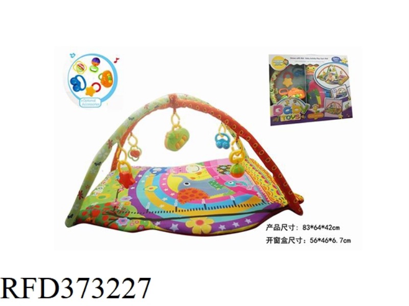 CRAWLING BLANKET FITNESS FRAME ELEPHANT WITH MUSIC BOX