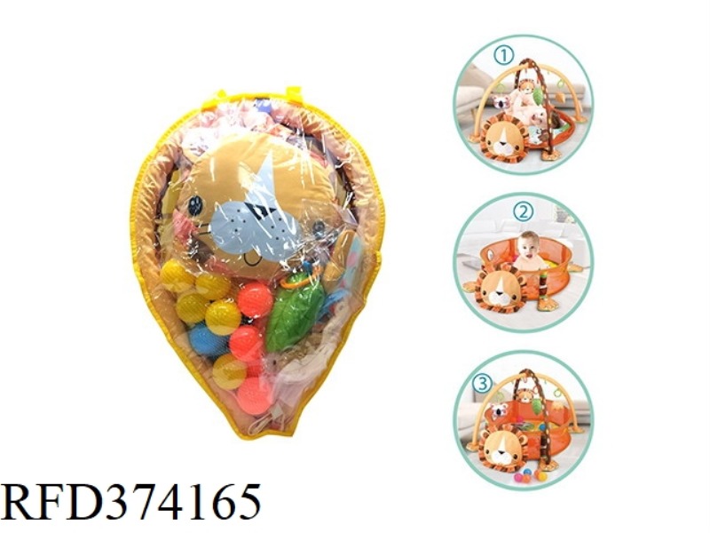 3 IN 1 LION GAME MAT WITH 30 OCEAN BALLS