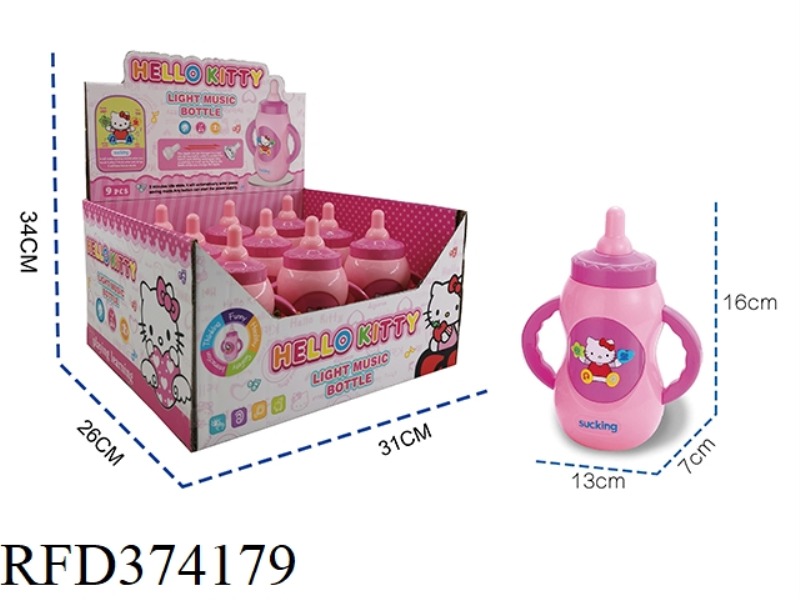 LIGHT MUSIC WITH TOUCH SIMULATION HELLO KT BOTTLE (FEMALE) 9 PCS