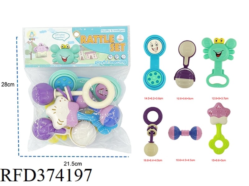 6-PIECE BABY RATTLE