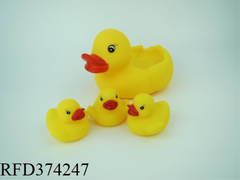 BABY WITH THREE BATHS, LITTLE YELLOW DUCK WITH BB WHISTLE