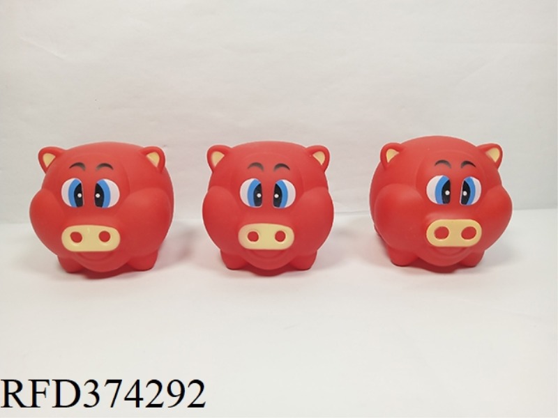 3 CARTOON BATHROOM VINYL BABY PIGS PLUS BB WHISTLE