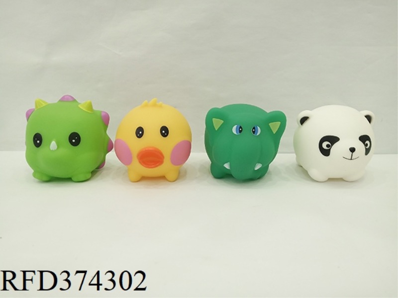 4 CARTOON BATHROOM VINYL ANIMAL BABIES PLUS BB WHISTLE