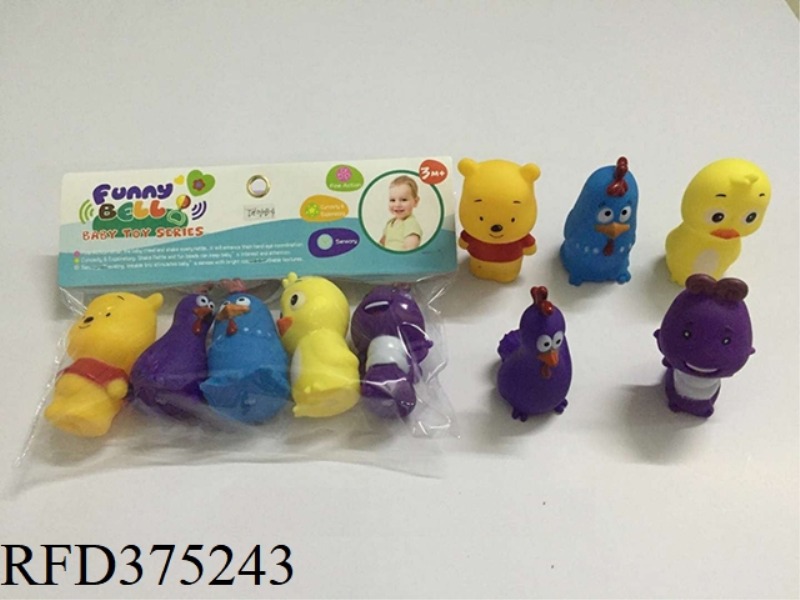 5 PACKS OF VINYL ANIMALS