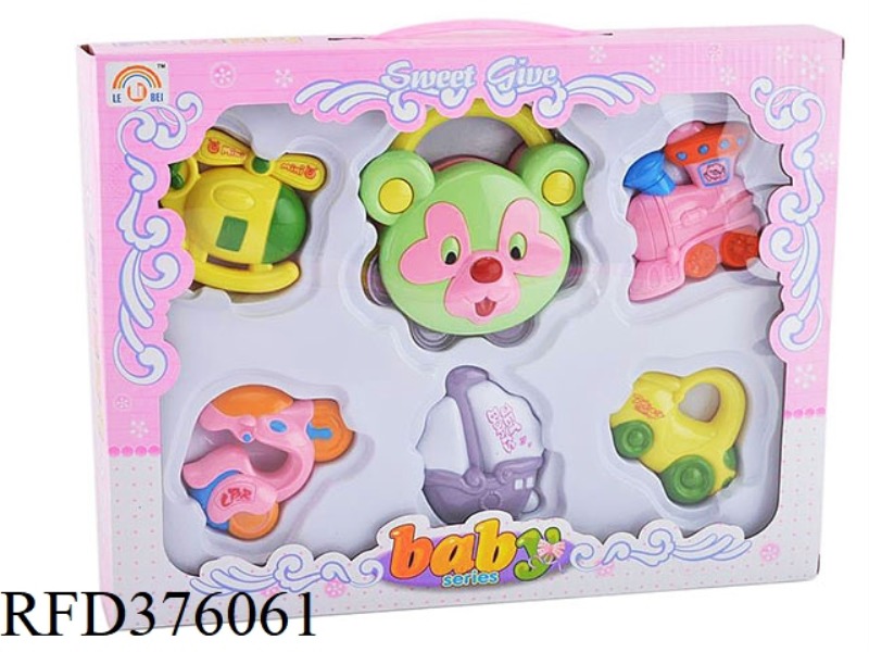 BABY RATTLE SIX-PIECE SET