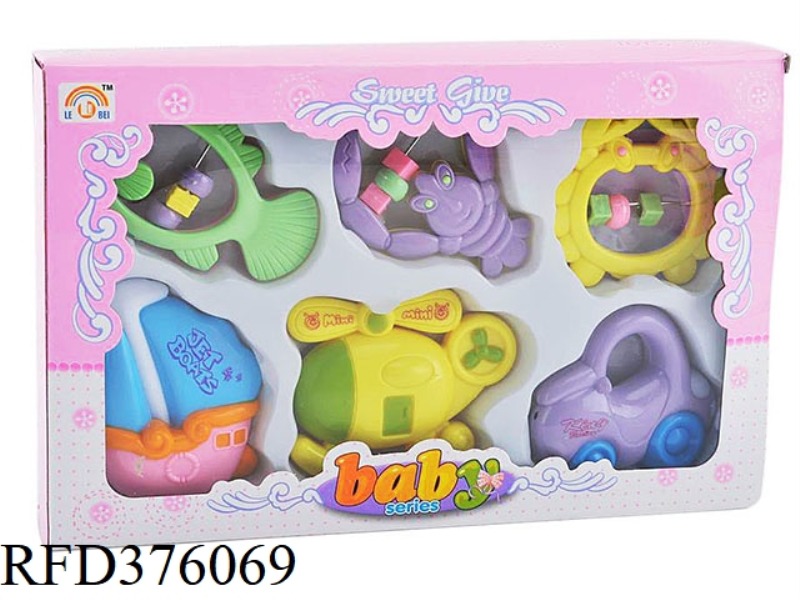 BABY RATTLE SIX-PIECE SET