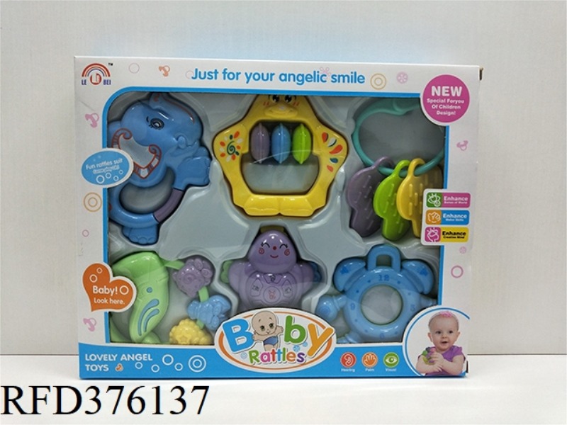 BABY RATTLE SIX-PIECE SET