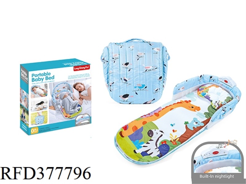 BABY CRIB, HALF-ENCLOSED AND EXTENDED VERSION WITH LIGHT AND MUSIC