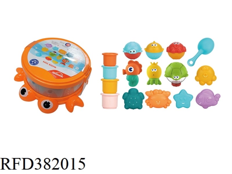 CRAB STORAGE BOX + BATHROOM
BEACH TOYS (16PCS)