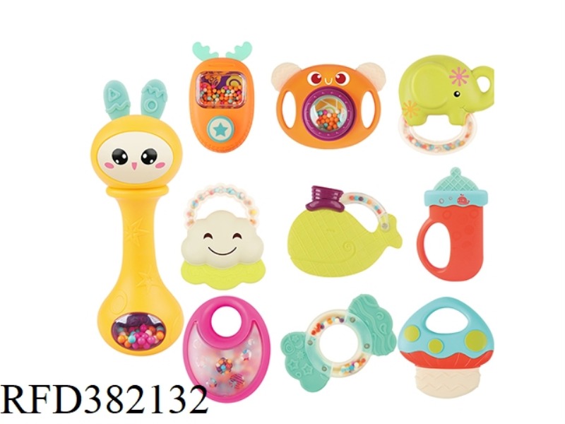 BABY TEETHER RATTLE (TEN PIECE SET)