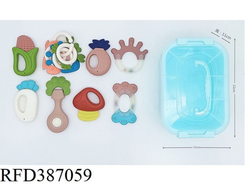 PUZZLE BABY RATTLE MORANDI (8-PIECE SET CAN BE BOILED)