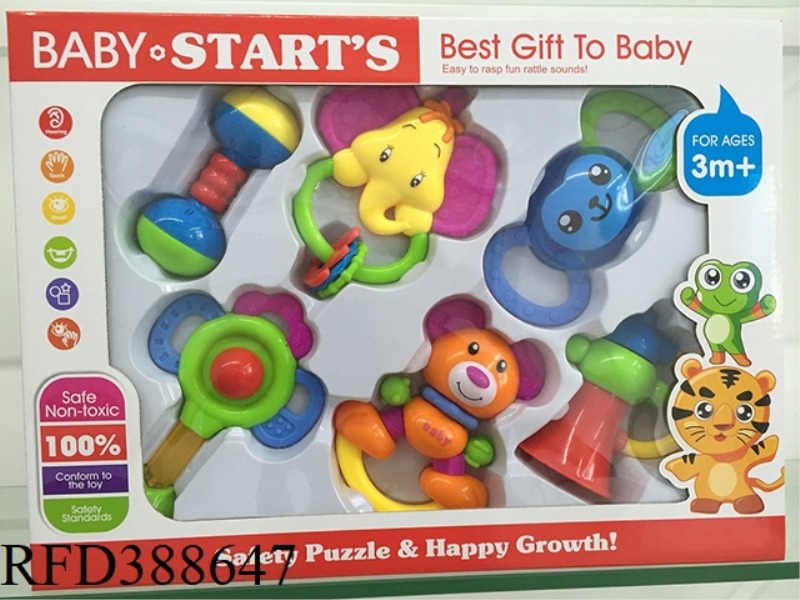 TEETHER RATTLE SET 6PCS