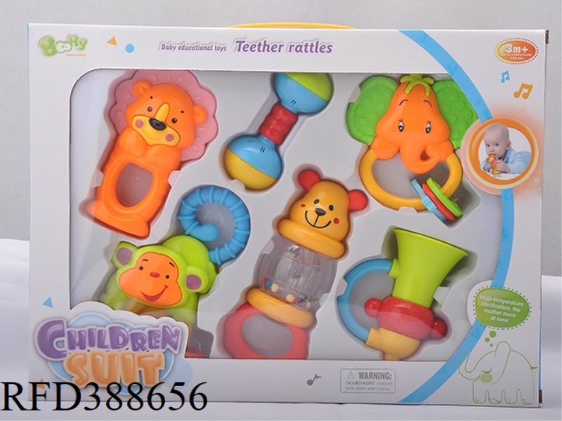 TEETHER RATTLE SET 6PCS