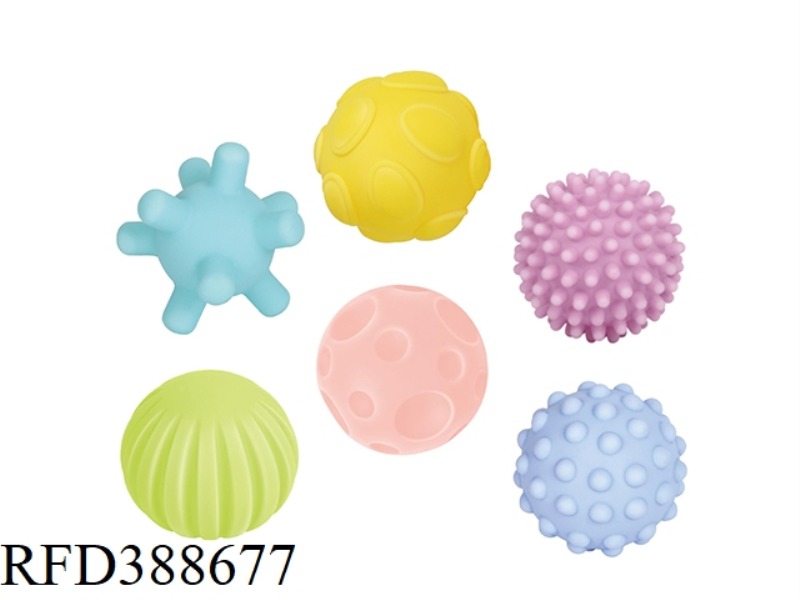 SOFT RUBBER BALL TOY 6PCS