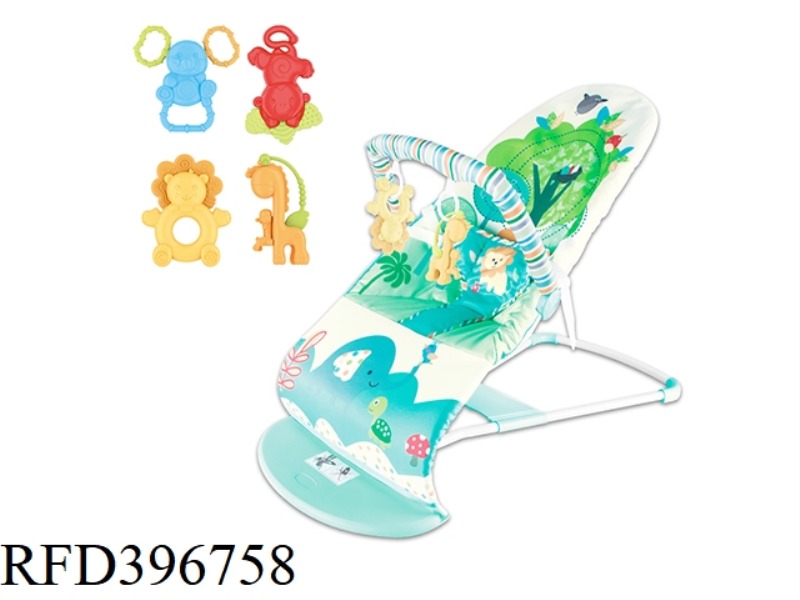 ROCKING CHAIR WATER JUNGLE GREEN (WITH 4 RATTLE TOYS)
