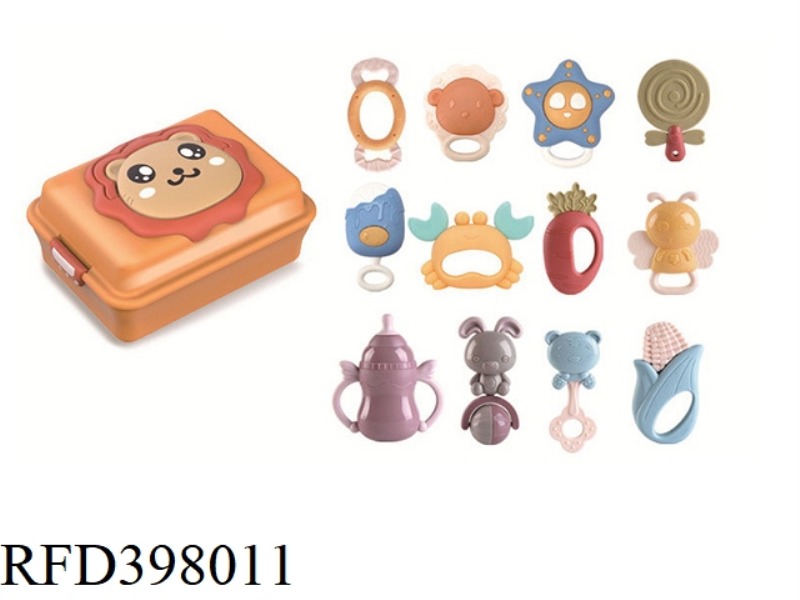 12-PIECE SET OF FULL TEETHER BOILED RATTLE