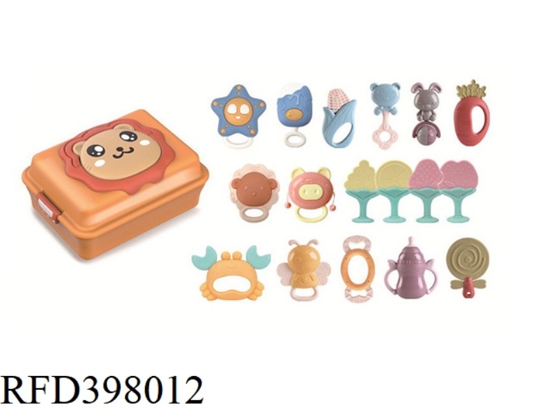 18-PIECE SET OF FULL TEETHER BOILED RATTLE