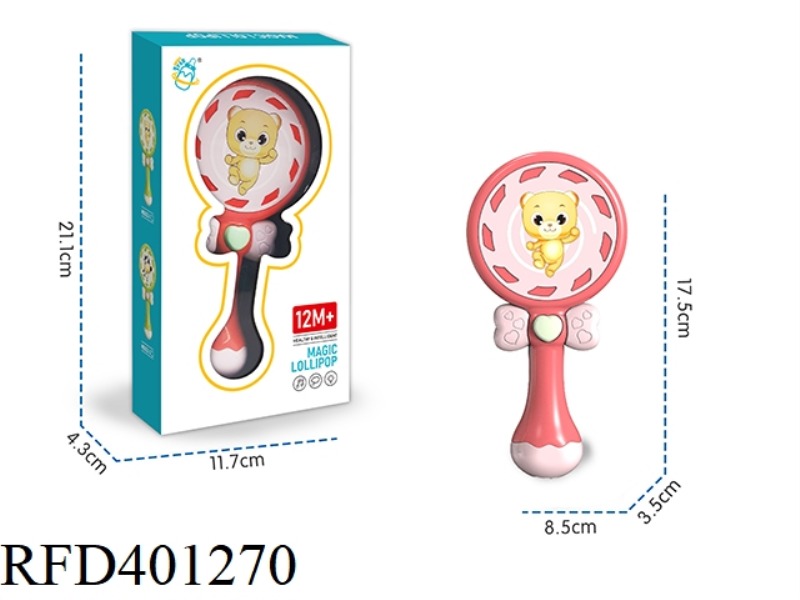 LIGHT AND MUSIC BEAR (FEMALE MODEL) MAGIC LOLLIPOP