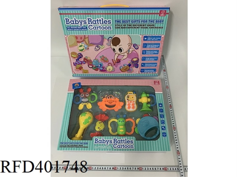 BABY TEETHER RATTLE (8PCS)