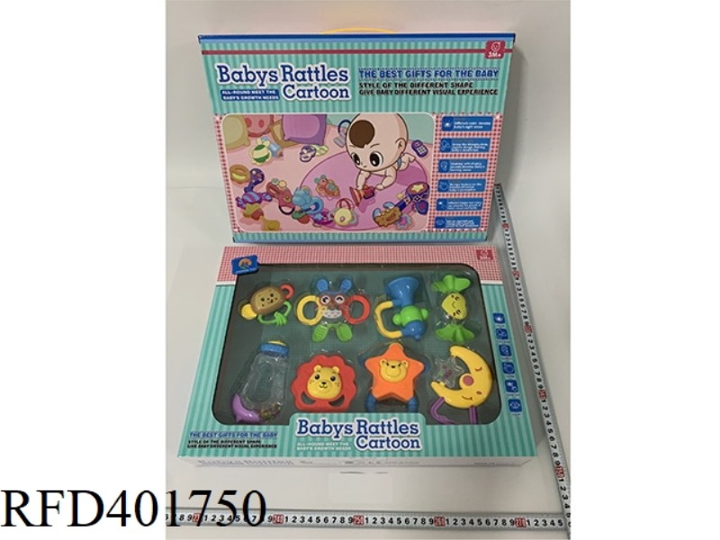 BABY TEETHER RATTLE (8PCS)