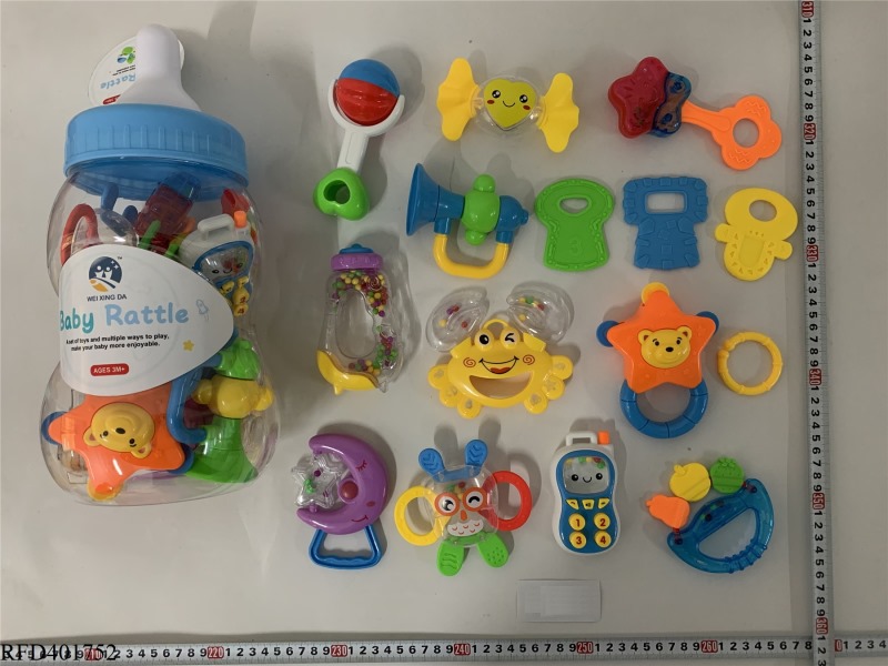 BABY TEETHER RATTLE (15PCS)