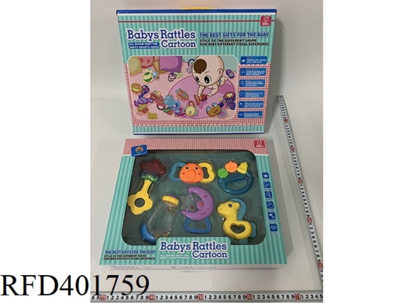 BABY TEETHER RATTLE (6PCS)