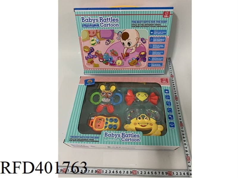 BABY TEETHER RATTLE (4PCS)