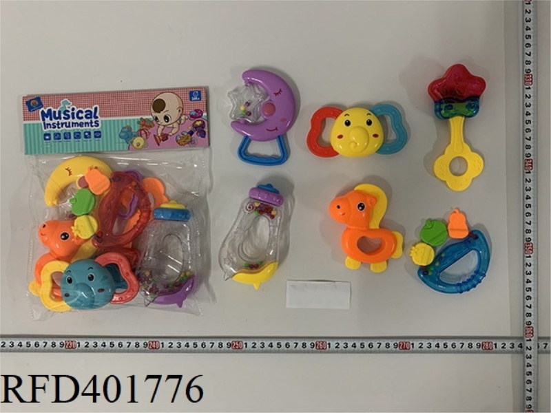 BABY TEETHER RATTLE (6PCS)