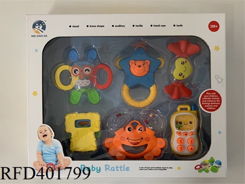 BABY TEETHER RATTLE (9PCS)