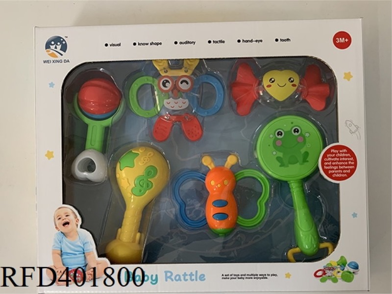 BABY TEETHER RATTLE (6PCS)
