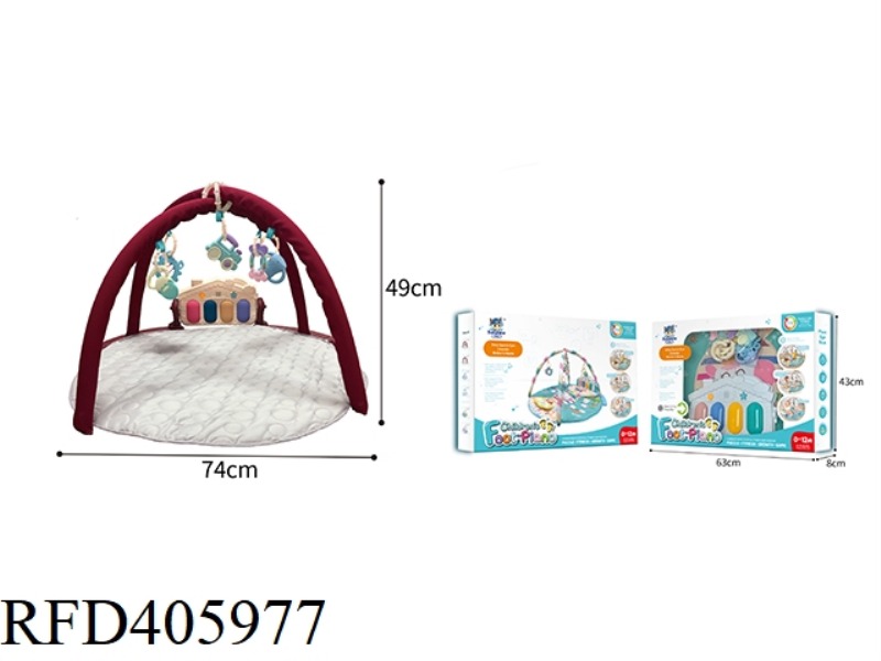 SOUND AND LIGHT MUSIC PEDAL PIANO CRAWLING CARPET (ROUND CARPET CAN BE WASHED)