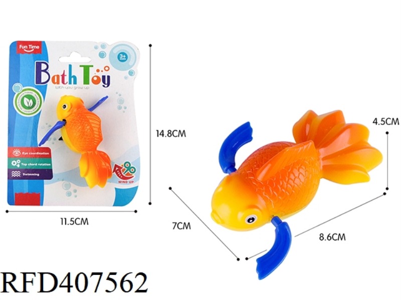 BATHING GOLDFISH IN THE BATHROOM