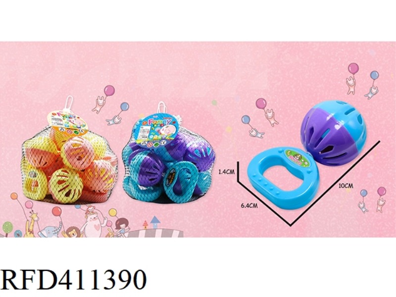 BABY RATTLE MESH BAG 12PCS
