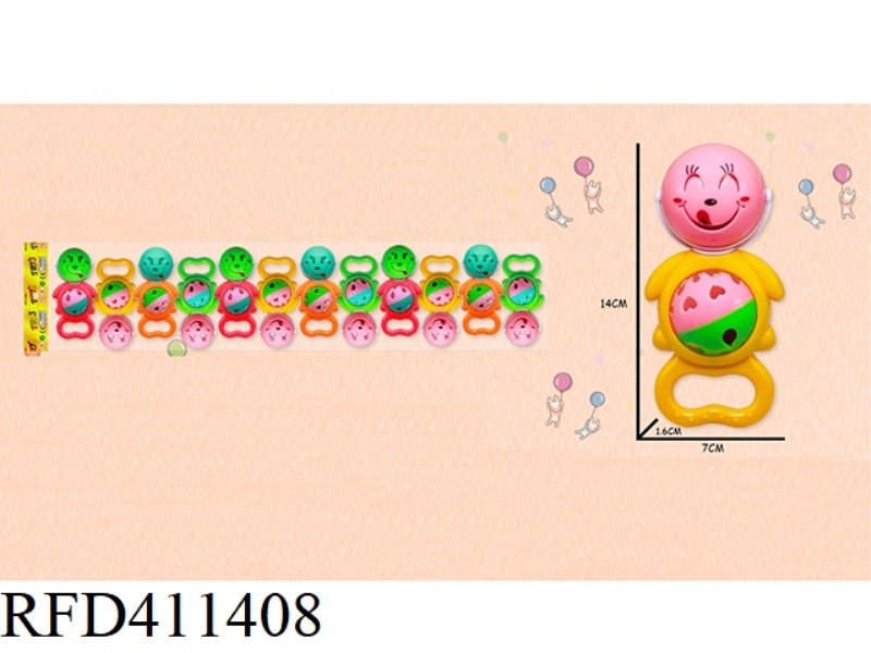 12 SMILEY RATTLES