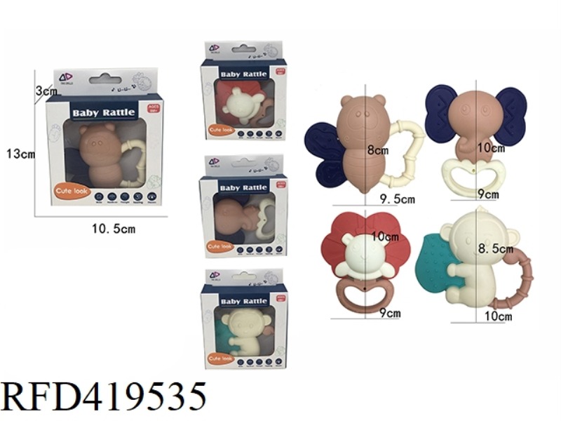 BABY RATTLE TEETHER (EUROPEAN AND AMERICAN COLORS)