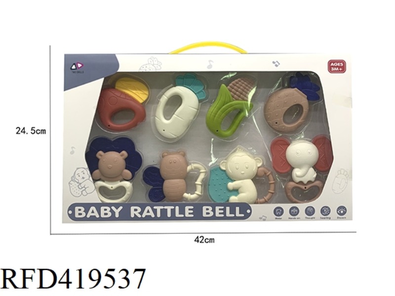 BABY RATTLE TEETHER (EUROPEAN AND AMERICAN COLORS)
