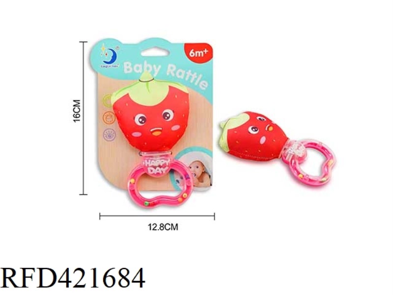 STRAWBERRY HANDLE RATTLE