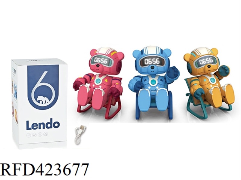 ALLOY LONDO MECHANICAL ALARM CLOCK TIME BEAR WITH LIGHT AND SOUND, EQUIPPED WITH ALLOY SEATS