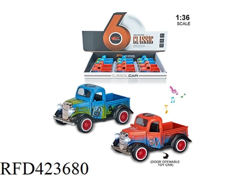 1:36 Q EDITION FORD GRAFFITI PICKUP 2 DOOR PULL BACK ALLOY CAR 12PCS