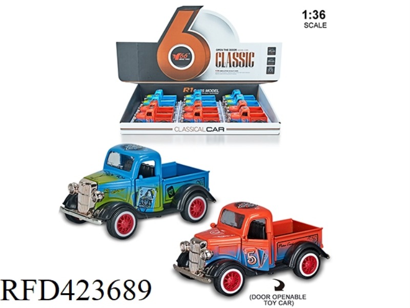 1:36 Q EDITION FORD GRAFFITI PICKUP 2 DOOR PULL BACK ALLOY CAR 12PCS