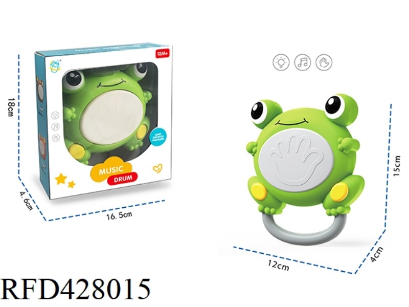 INFANT LIGHT MUSIC FROG HAND BEAT DRUM