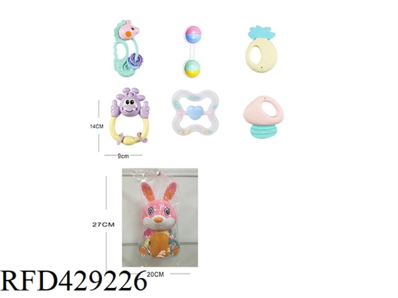 BABY TEETHER RATTLE SERIES 6PCS