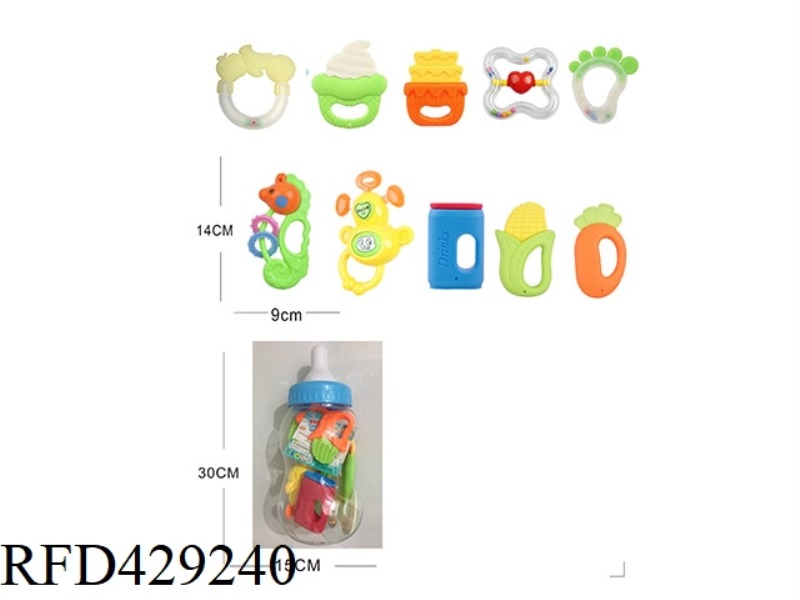 BABY TEETHER RATTLE SERIES 10PCS