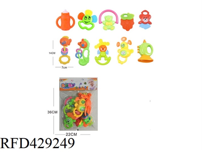 BABY TEETHER RATTLE SERIES 9PCS