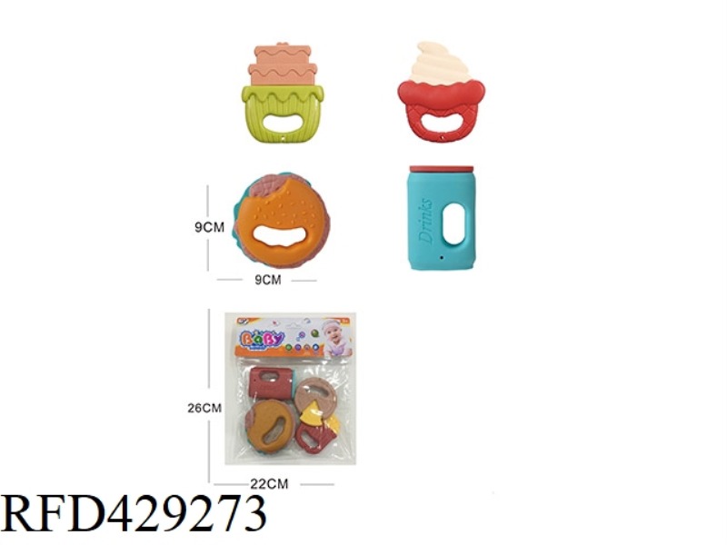 BABY TEETHER RATTLE SERIES 4PCS