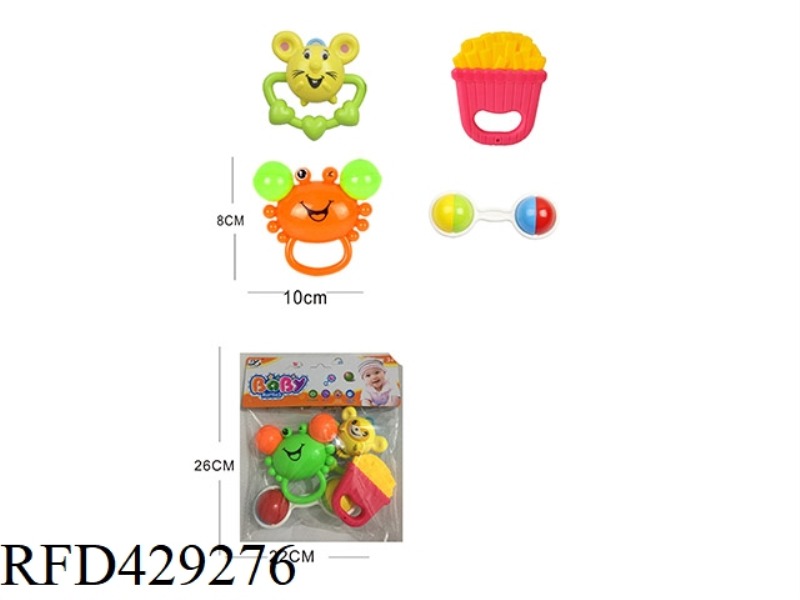 BABY TEETHER RATTLE SERIES 4PCS