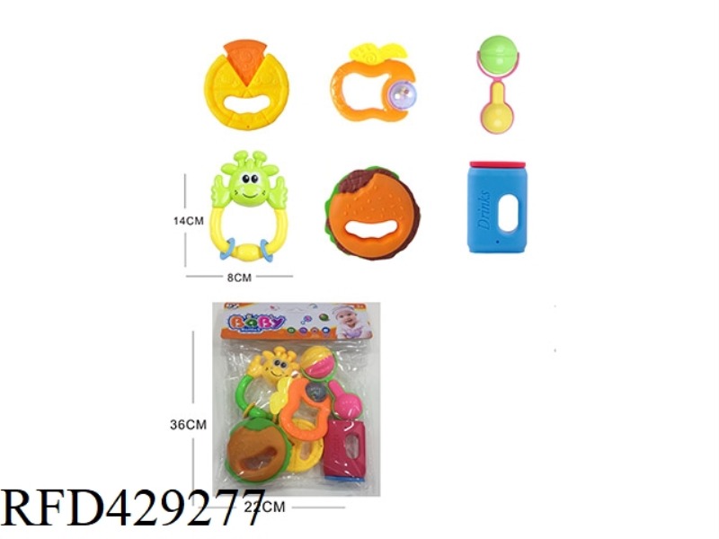 BABY TEETHER RATTLE SERIES 6PCS
