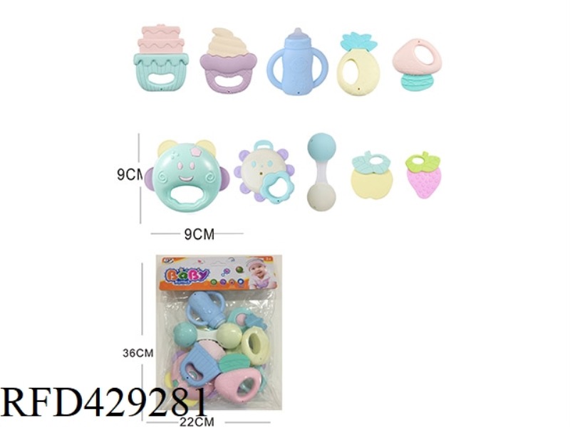 BABY TEETHER RATTLE SERIES 10PCS